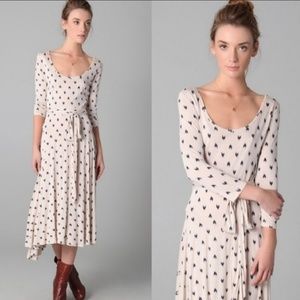 REBECCA TAYLOR Ikat Heart Midi Length Dress